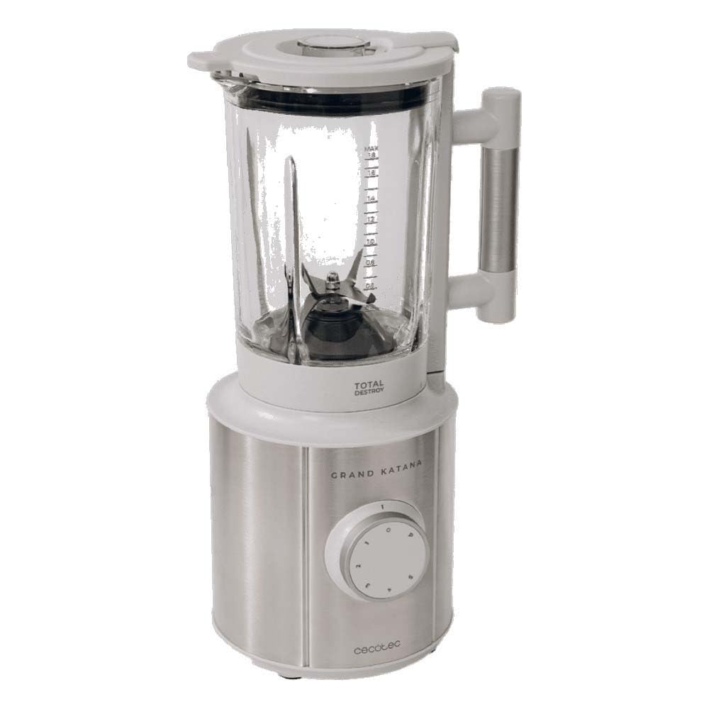 Cecotec Batidora de Vaso Grand Katana 2700MAX Total Destroy Screen B. Potencia Máx 2700W, Pantalla Digital, Cuchilla de 8 hojas con Recubrimiento de Titanio Negro, Jarra de Vidrio Fundido con 1,8L Cecotec Batidora de Vaso Grand Katana 2700MAX Total Destroy Screen B. Potencia Máx 2700W, Pantalla Digital, Cuchilla de 8 hojas con Recubrimiento de Titanio Negro, Jarra de Vidrio Fundido con 1,8L