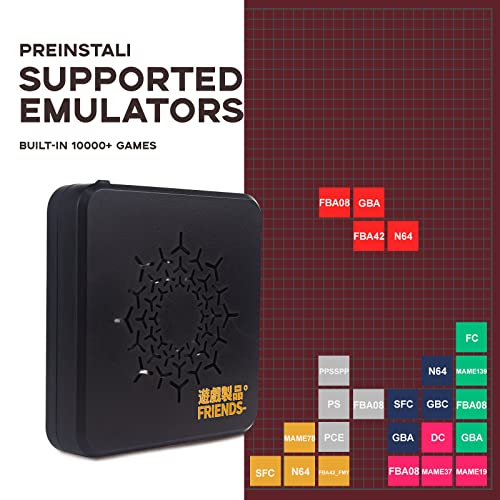 Retro-Game-Console-con-10000-Juegos-Precargado-Funcion-WiFi-Agregar-Mas-Juegos-Consola-Retro-con-Dos-Mandos-Inalambricos-De-24G-Salida-de-TVproyectorMonitor-HDMI