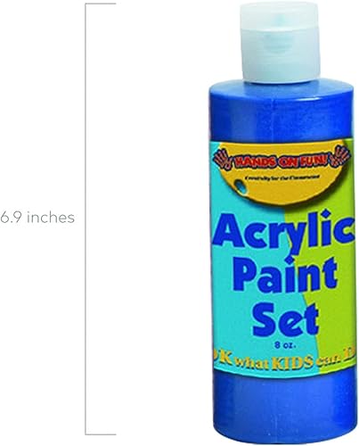 Miniatura 2 de Juego de pintura acrílica (8 botellas seguras y no tóxicas de colores brillantes) Artesanía y actividades para niños