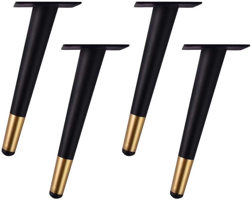 4 Inclined Furniture Support Legs, Metal Inclined Cone Furniture Legs