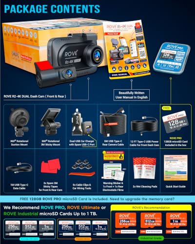 ROVE R2-4K Dual Dash Cam