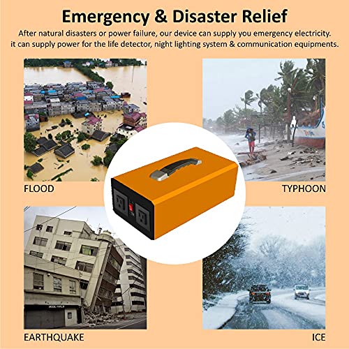 Image of COOLNUT 240000 mAh Power Bank /Mini Inverter for All Laptops, Tablets, Smart Phones, WiFi Routers (Black, Orange)