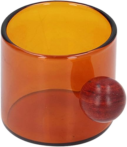 Miniatura 5 de Tazas de café vintage, taza de café de vidrio vintage, tazas de café vintage con bola de madera para cumpleaños, inauguraciones de casa y bodas