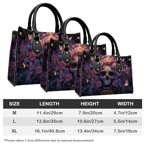 Personalized Halloween Leather Handbag – Custom Witch 3D Printing Effect Purses For Women – Spooky Gothic Shoulder Bag2