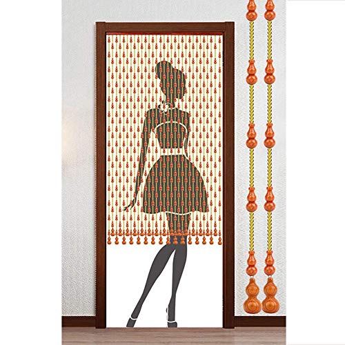 Rideaux de porte perlés faits à la main avec perles en bois style persan - 2