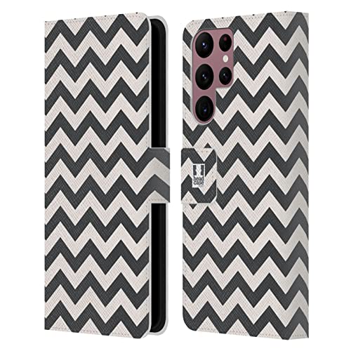 Coque en cuir premium Samsung S22 Ultra finition géométrique gris chic