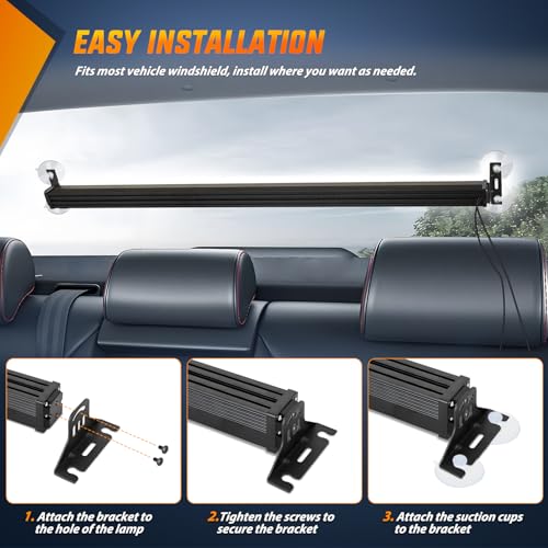 Image of Nilight 144LED Traffic Advisor Strobe Light Bar with Controller White