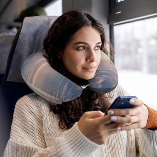 Almohada de espuma viscoelástica para viaje cuello U miniatura 6