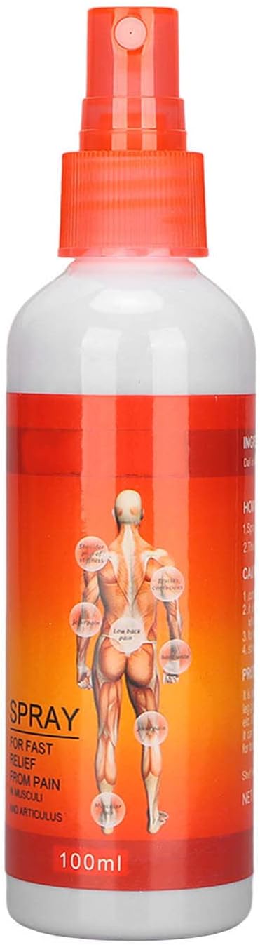 Spray para Aliviar el Dolor de 100 Ml, para Hombro, Cuello, Cintura, Pierna, Dolor de Rodilla, Inflamación, Tendones Relajantes, Activación de Colaterales, Moretones, Esguinces, Dolor en las Articulac
