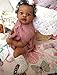 Zero Pam Black Reborn Baby Girl Dolls 19 Inch Full Body Silicone Reborn Baby Black Newborn Dolls Lifelike African American Doll Realistic Anatomically Correct Baby Doll