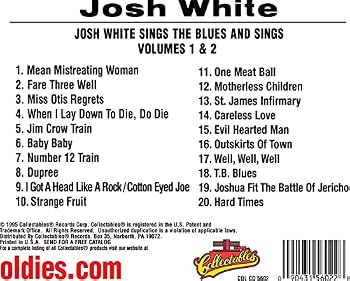 Music - CD Josh White Sings The Blues and Sings Vol. 1 & 2 Book