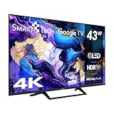 Smart Tech QLED Fernseher 43 Zoll Google TV - HDR Fernseher mit 4K UHD Auflösung, Bluetooth und Triple-Tuner, Smart TV 43QG06V (2026)
