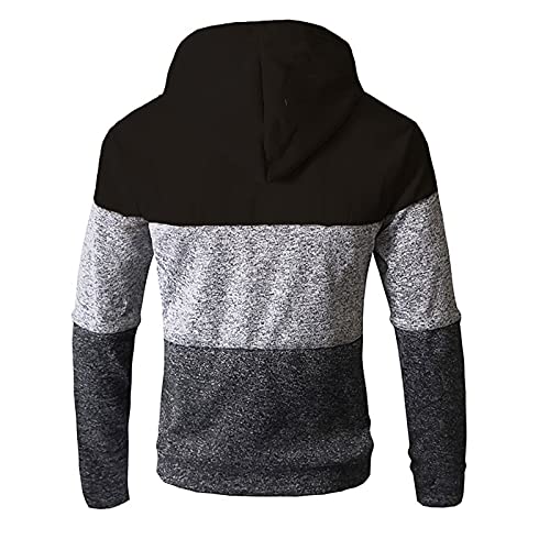 Veste en feutre homme avec capuche finitions patchwork haut de gamme