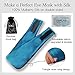 iCooBreeze 100% Natural Silk Eye Mask for Women Men, Soft Pressureless Cooling Blackout Eye Covers for Sleeping, Large Size Sleep Mask fits All Heads Adjustable, 1PC, Vivid Blue