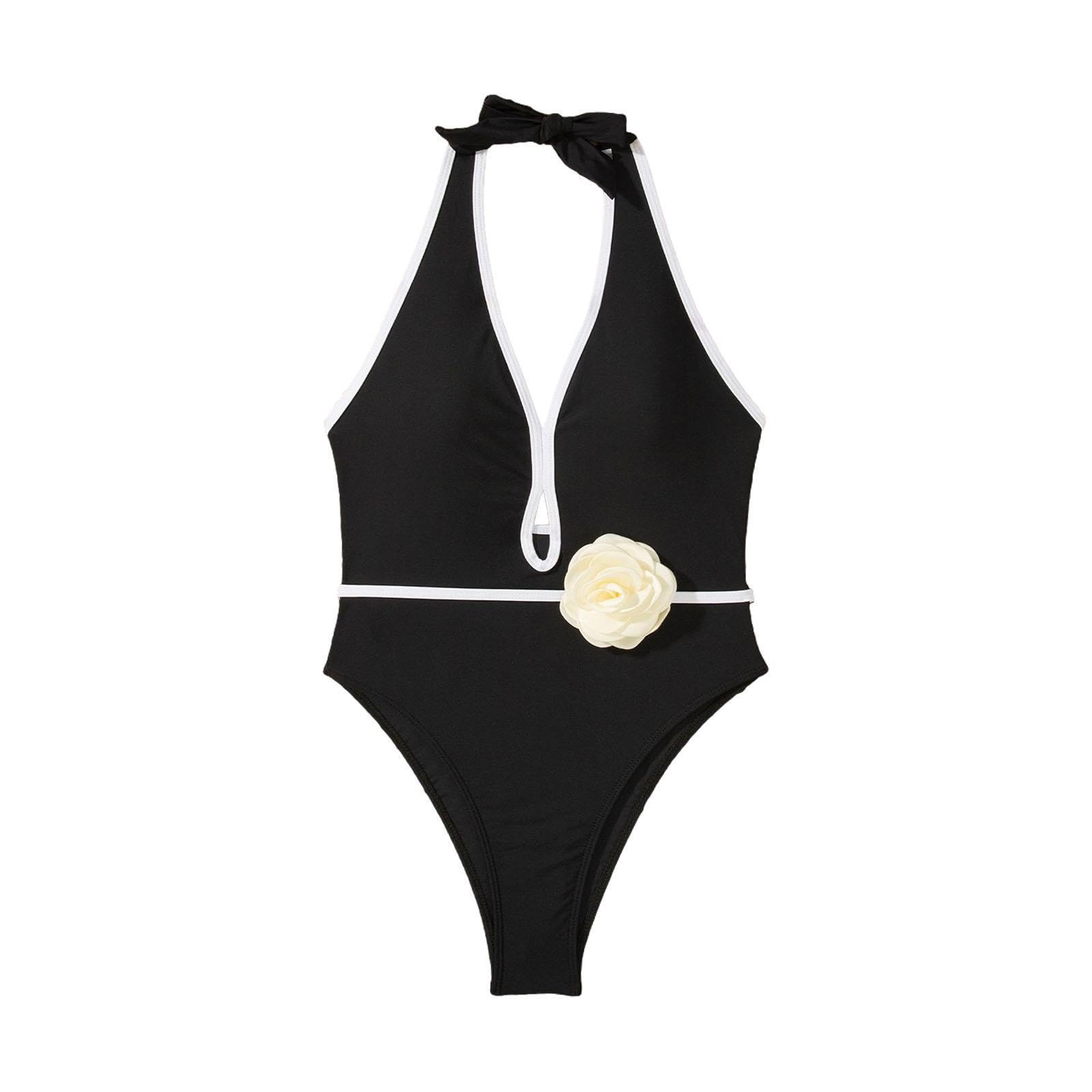Qianly Damen Badeanzug Badebekleidung Strandkleidung für Reisebereich Sommerfeier Surfen Schwimmbad Pool, L