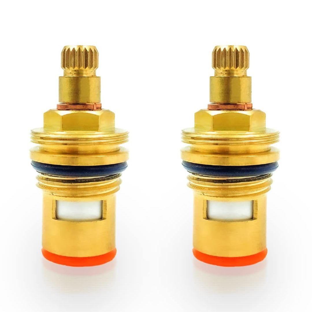 Brass 54g Internal Cartridge – Quarter Turn for 15mm Taps (One Side Turn, 2-Piece Set)-image-34