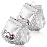 Shimmeroo 100 bolsas de almacenamiento de cuentas de diamante, bolsas reutilizables de 4.33 x 2.76 pulgadas para bricolaje, arte de diamantes, joyas, aretes, pintura, accesorios de almacenamiento