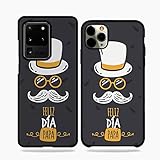  Carcasas De Movil Fundas De Moviles Modelo Dia del Padre, Sombrero Gafas Compatible con Samsung Galaxy S7