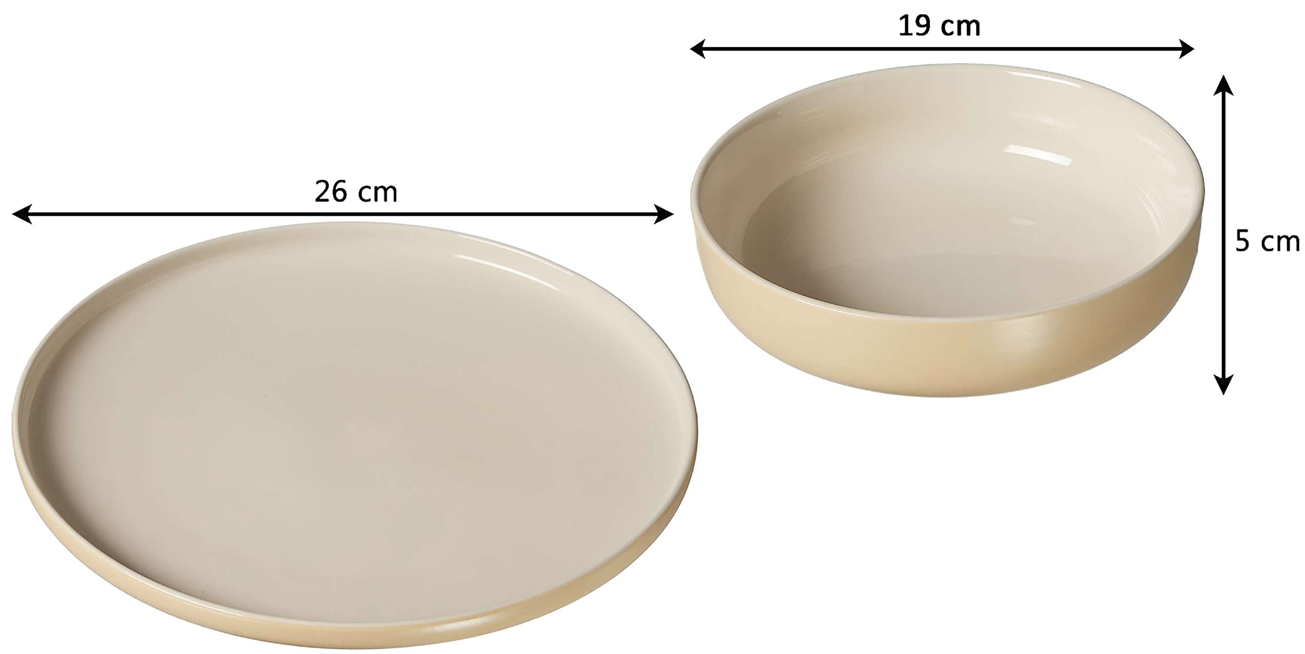 Ritzenhoff & Breker Set Piatti Jasper Vaniglia 12 Pezzi (6 Piani + 6 Fondi) – Gres Elegante Per 6 Persone - 2