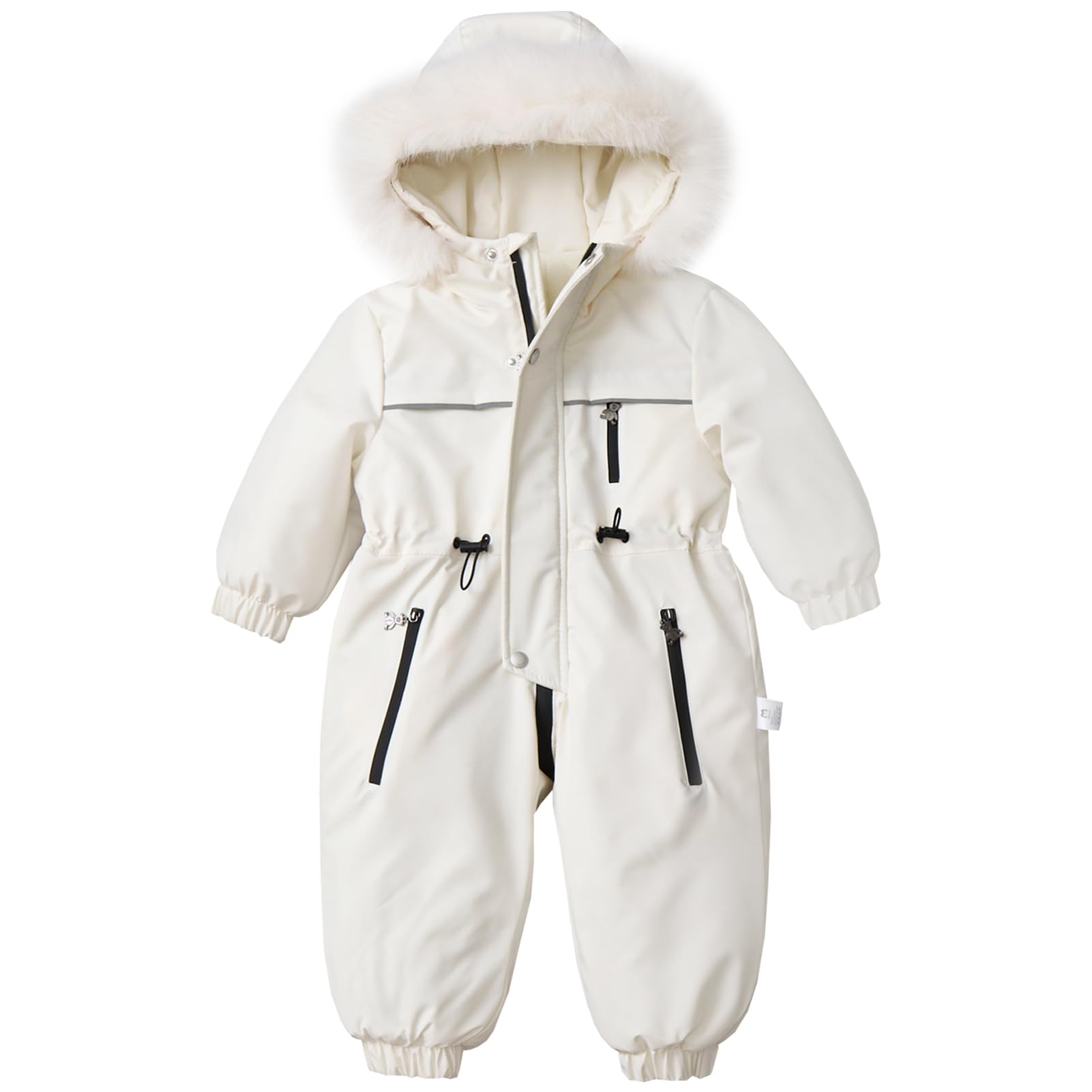 Traje de Nieve Bebé con Capucha Peleles Mono de Color Sólido y Delgado Traje de Esquí Niños Niñas Impermeable