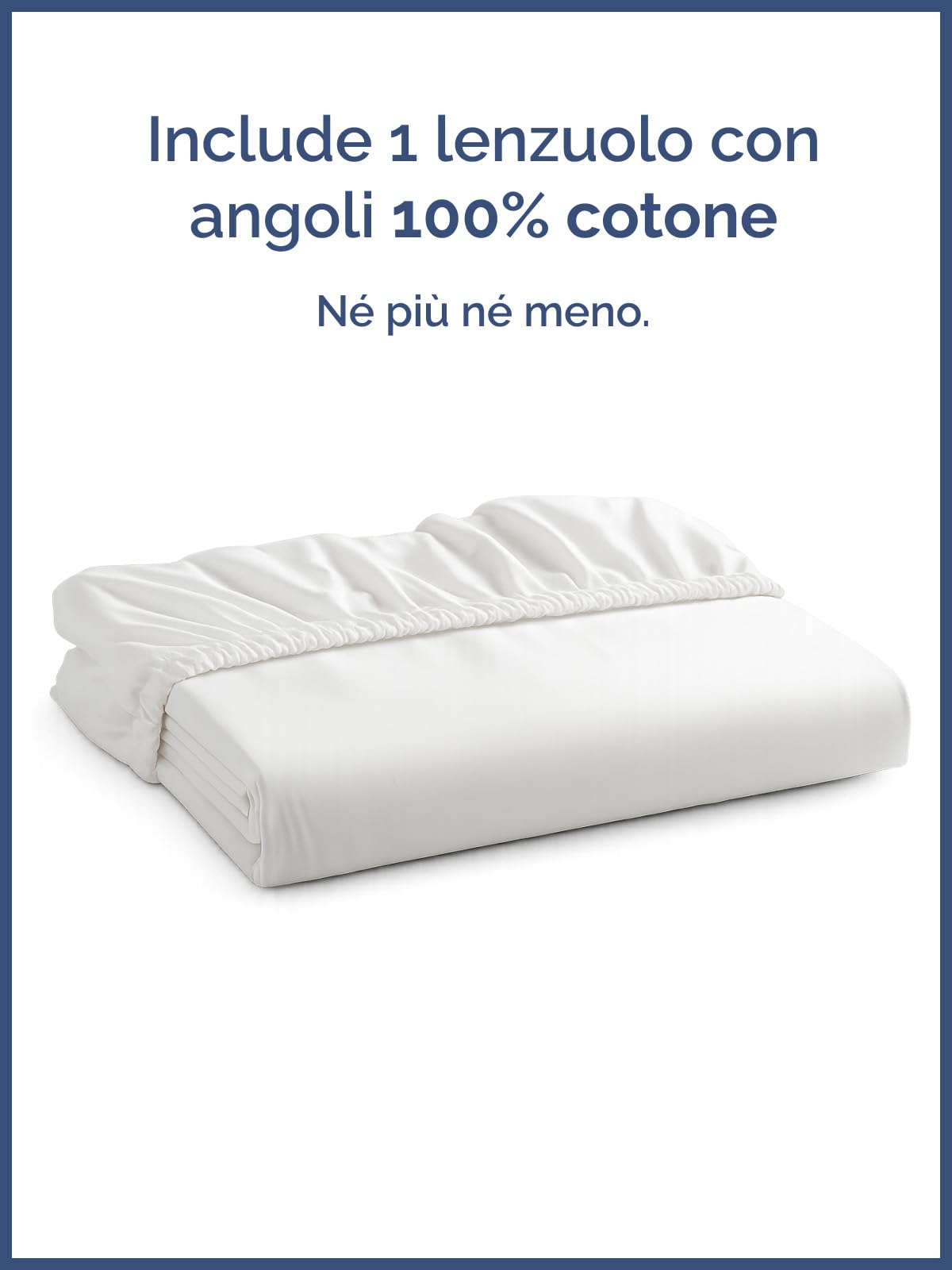 Lenzuolo con angoli 140x200cm - 100% cotone per materassi fino a 40 cm di altezza - Cotone premium 400 fili - Adatto anche per letti a molle - Confezione singola - Certificato OEKO-TEX - Bianco