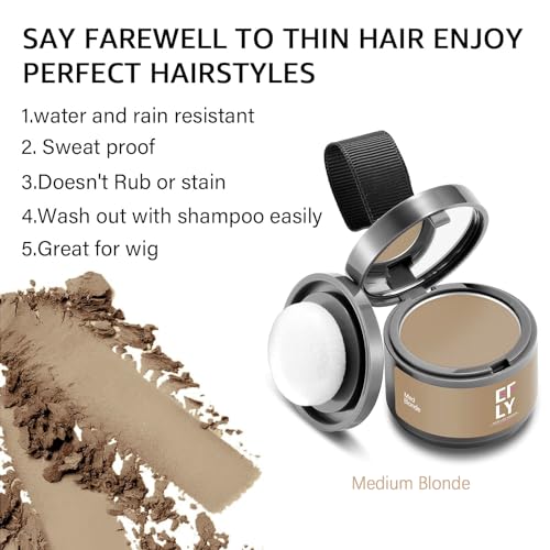 Root Touch Up Pó de sombra cinza para cabelos ralos, saída de cabelo para mulheres, homens, sobrance
