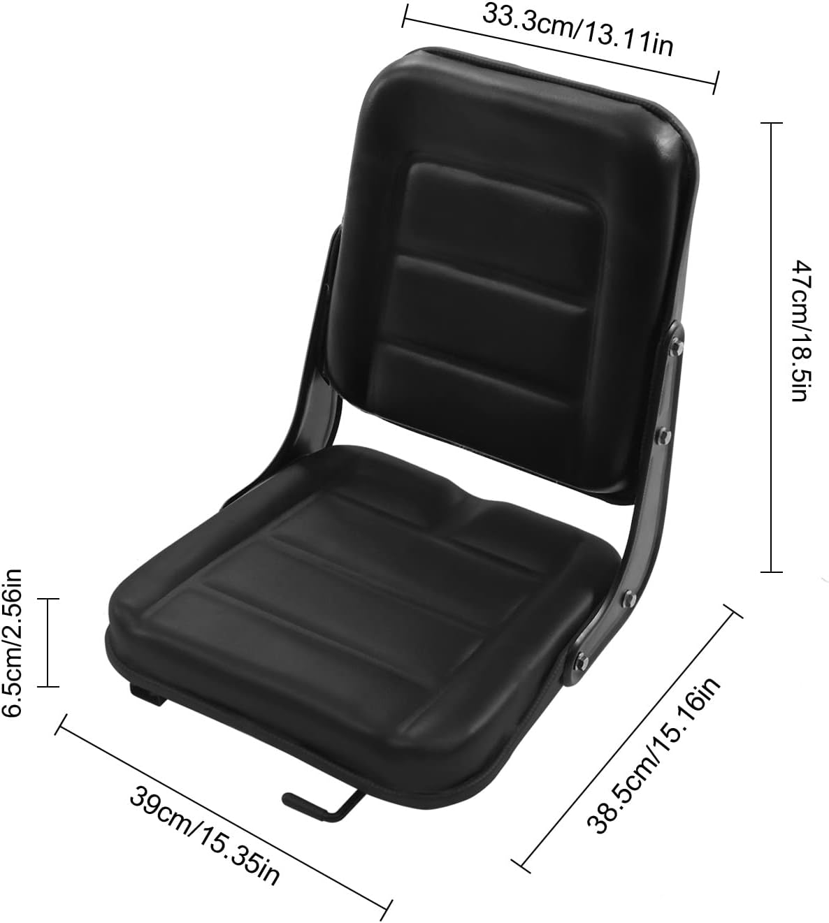 Universal Lawn Tractor Seat, Universal Tractor Seat & Lawn Mower Seat with Adjustable Back,for Tractor,Excavator Skid Loader Backhoe Dozer Telehandler