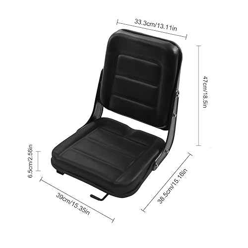 Miniatura 2 de Asiento universal para carretilla elevadora, asiento de cortacésped, asiento de suspensión para tractor, resistente a los arañazos y asiento de
