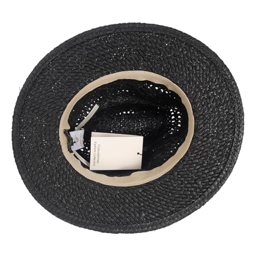 Sombrero de paja verano ala ancha estilo panamá XL miniatura 5
