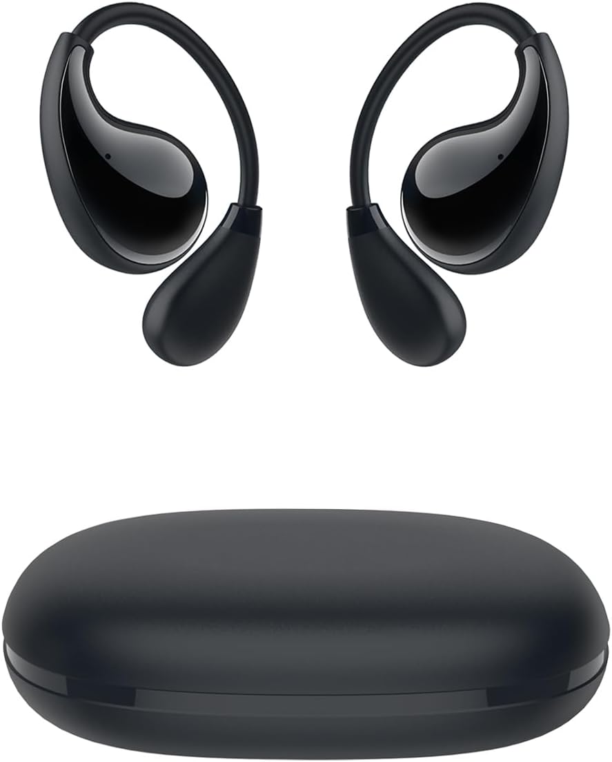 Open-Ear Running Earbuds with Secure Ear Hooks for Night & Urban Runners, Hear Traffic Clearly, Sweat-Resistant Wireless Sport Headphones – Snug 10