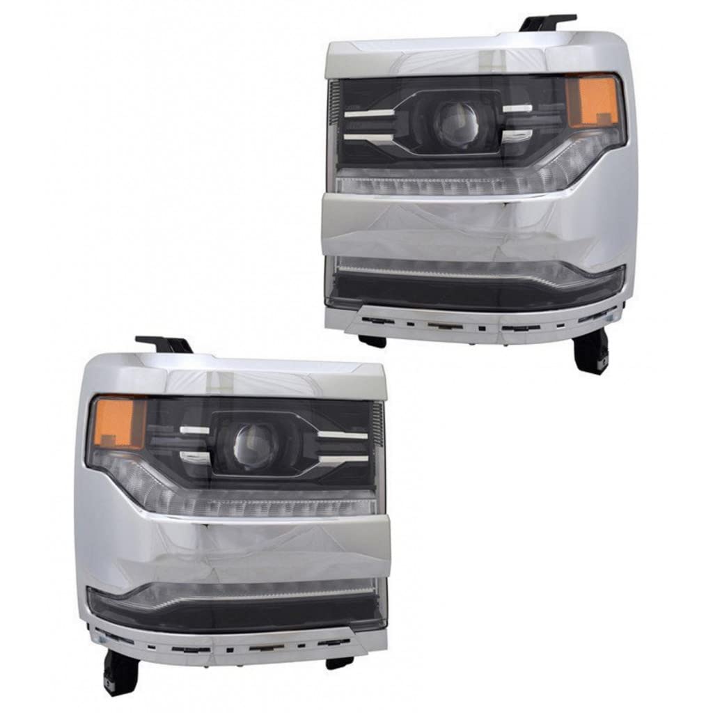Amazon.com: For Chevy Silverado 1500 2016 2017 2018 2019 Headlight  
