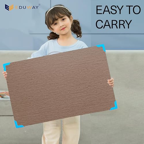 Image of Eduway Heavy Duty Foldable Wooden Laptop Table - Multipurpose Bed Table for Study, Work from Home, Eating, Reading | Portable Non-Adjustable Desk for Students, Kids| Perfect for Home, Office- Brown.