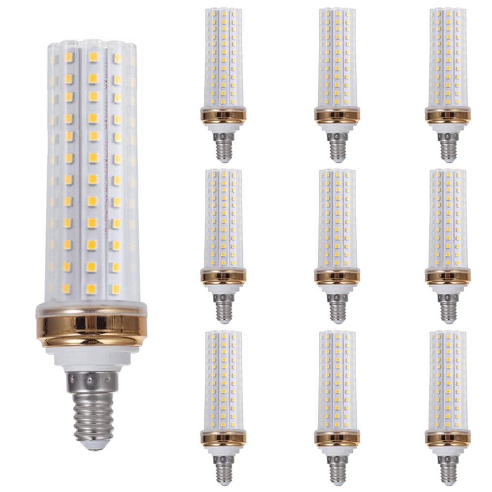 10-pak - Żarówka LED kukurydziana, 12W 20W 24W 3000K Ciepła biel 6000K Biel światła dziennego, 1000-2000 lumenów, Podstawa E14 Nieściemnialna żarówka LED, Standardowa wymiana