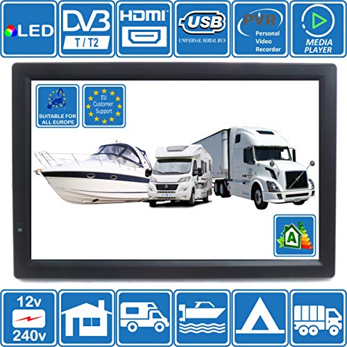 Autocaravana-Caravana-Barco-Cocina-12-voltios-14-Pulgadas-LED-TV-Digital-HD-DVB-T2-TDT-y-Toda-la-television-de-Europa-12V-230V-USB-PVR-y-Reproductor-Multimedia-Monitor-CCTV-HDMI-de-Unispectra