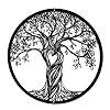 Acopelo 18 Rustic Black Tree of Life Metal Wall Decor Laser Cut Wall Sculpture for Living Room Bedroom Outdoor