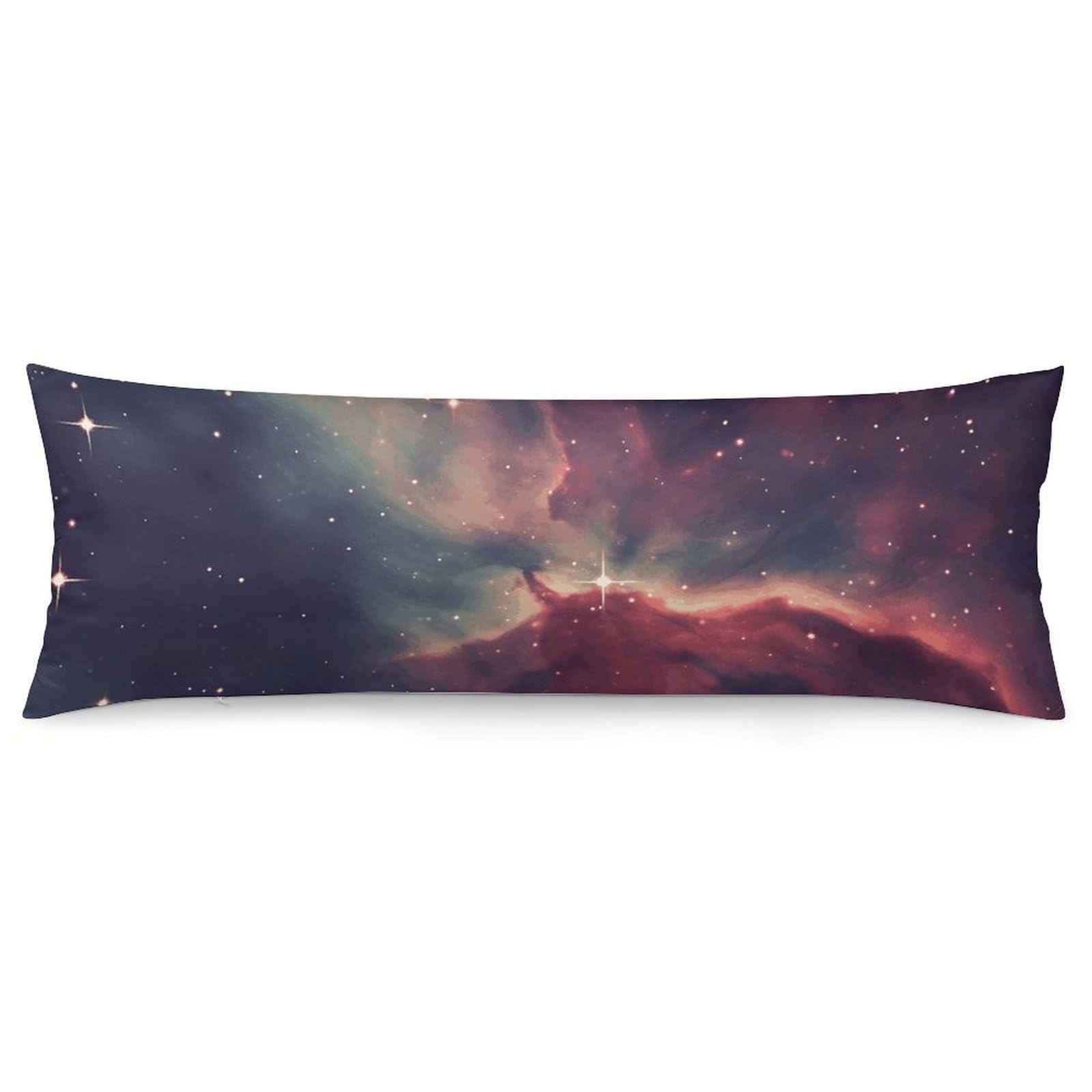 2 Pack Pillow Cases for Hair and Skin, Soft Breathable Pillow Case Covers with Hidden Zipper, Star Field in Deep Space Pillowcase 20"x54" Pillow Covers for Sleeping Gift