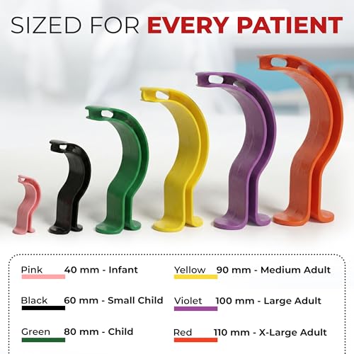 Image of Berman Oral Airway Emergency Kit Color Coded Disposable Polypropylene Airways Latex Free for First Aid EMT Paramedic CPR Trauma and Emergency Response 4-Pack