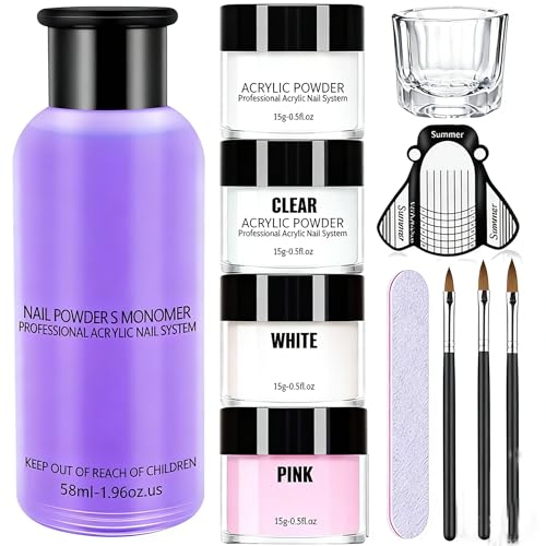 Kit Acrílico para Uñas para Principiantes con Polvo y Líquido miniatura 1