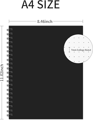Miniatura 2 de Cuaderno de espiral de puntos de 8.5 x 11 pulgadas, tamaño A4, papel de punto grueso de 3.53 ozm, 160 páginas para escribir, dibujar, mujeres,