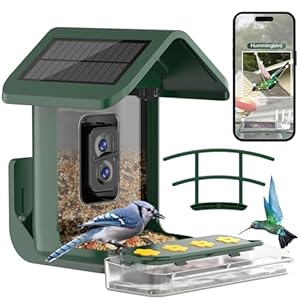 Onlyfly Bird Feeder with Camera, Green