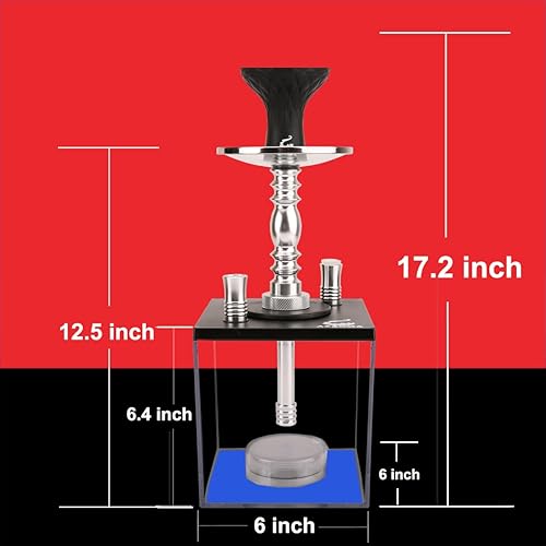 Miniatura 5 de Juego de cachimba de apertura amplia para una fácil limpieza con todo. Cubo actualizado ASANMA Shisha moderno incluye cuenco de silicona para tubo
