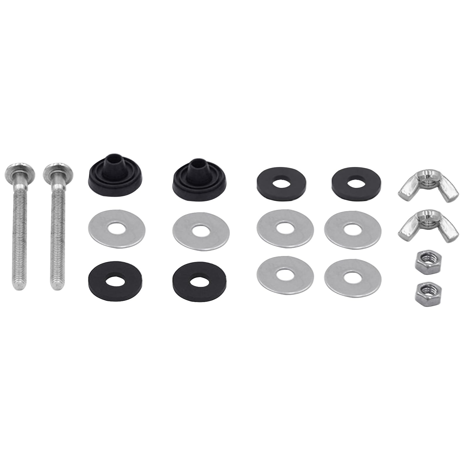 Kit de 2 pernos de tanque de inodoro a cuenco, pernos de inodoro universales impermeables, perno de tanque de inodoro resistente, kit de sello de tanque de inodoro de acero inoxidable, perno de