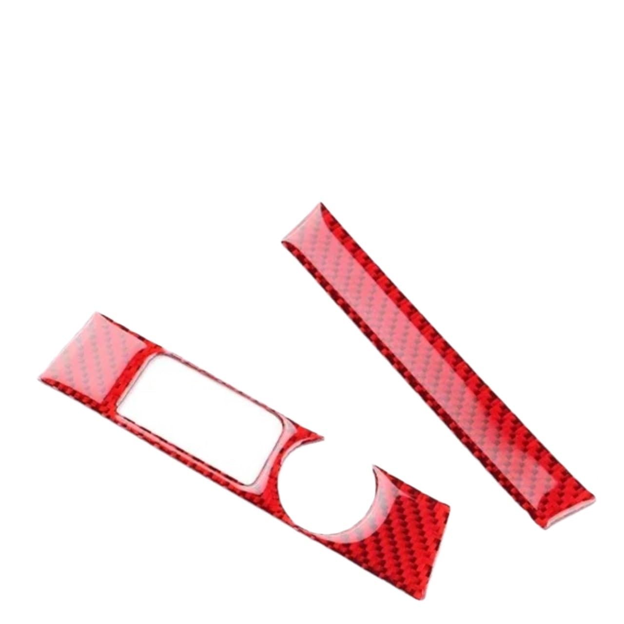 Interior Trim for Seat for Leon 2017 2018 2019 Real Soft Carbon Fiber Sticker LHD RHD Car Side of Central Control Frame Trim Interior Accessories Auto Central Inner(Red Carbon)