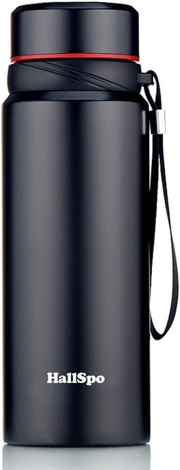 HallSpo Insulated Water Bottle - 26oz Vacuum Insulated Wide Mouth Water Bottle Stainless Steel Leak Proof Travel Mug