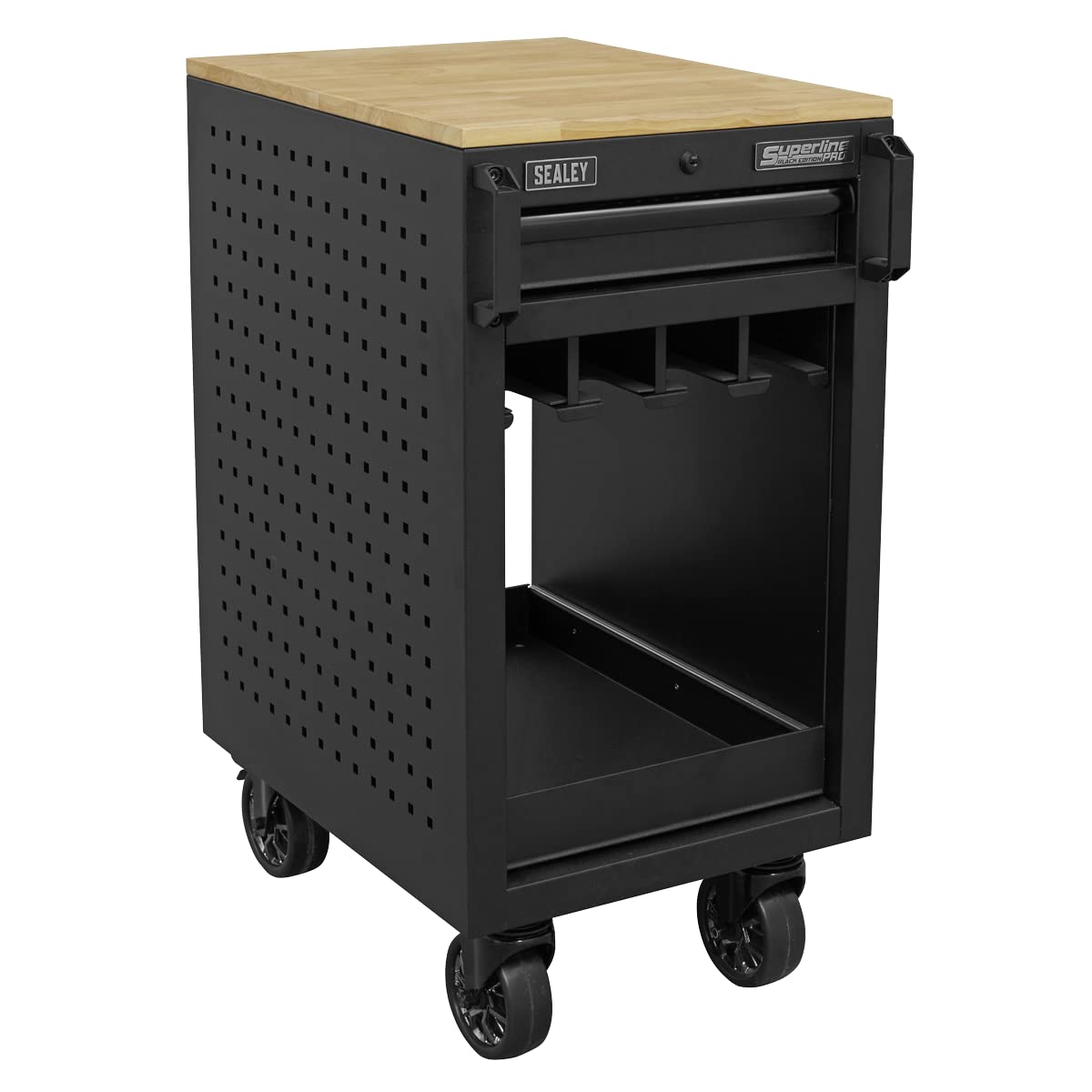 Sealey Superline Pro MSS 8 Bay Power Tool Storage Rack Trolley Black