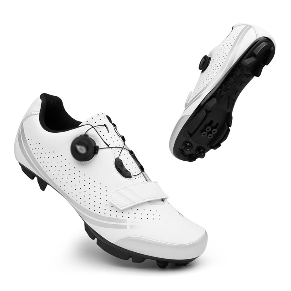 ENEN Scarpe MTB Uomo, Scarpe da Ciclismo Uomo, Scarpe Spinning Donna, Scarpe MTB SPD, Scarpe Mountain Bike Compatibili con Pedali SPD 2 Bulloni con Tacchette, 36-47 EU Scarpe Bici