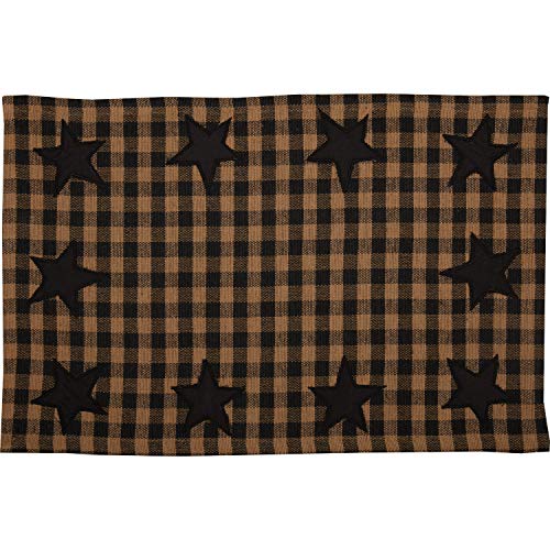 VHC-Brands-Black-Star-Cotton-12×18-Placemat-Set-of-6-Black VHC Brands Black Star Cotton 12×18 Placemat Set of 6 Black