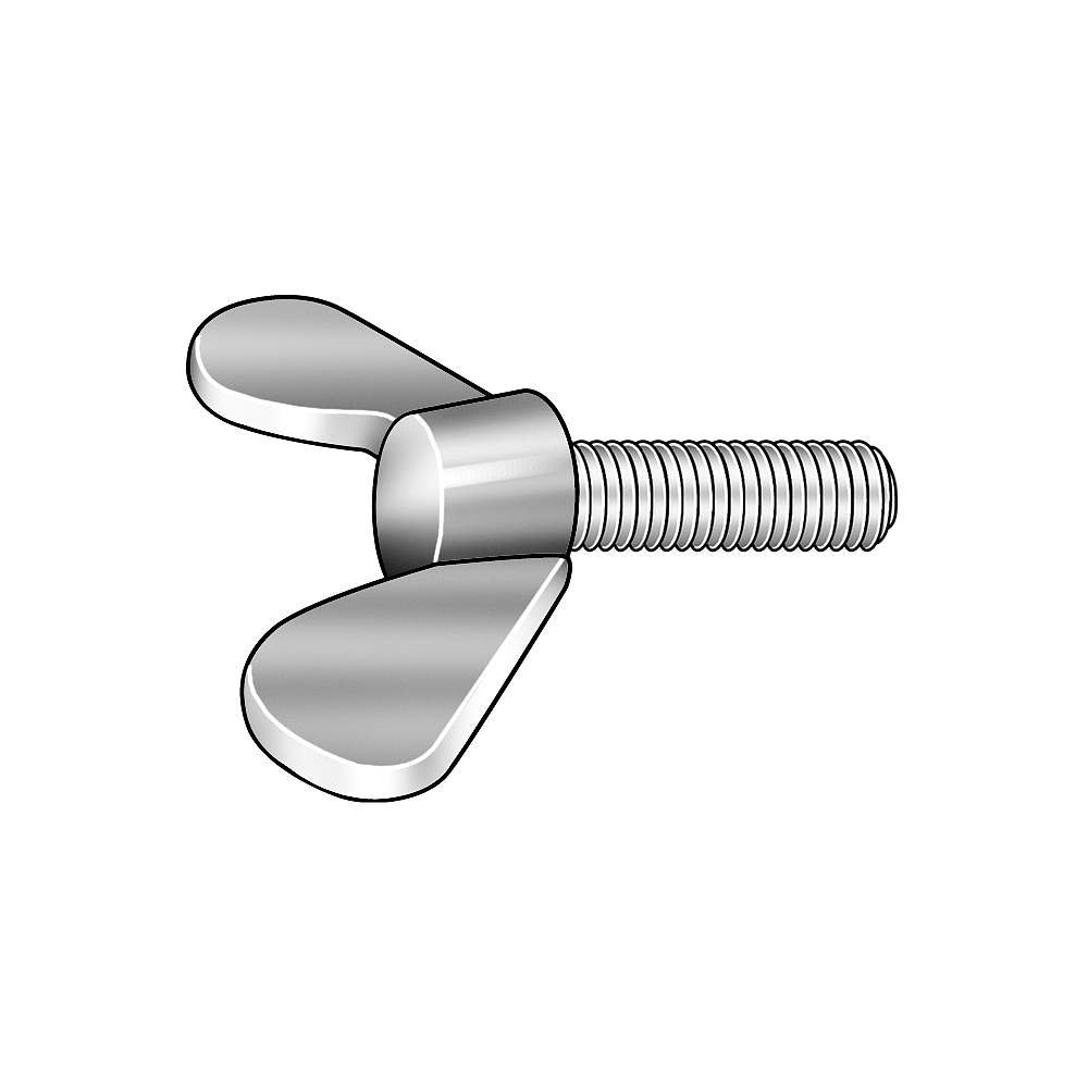 Thumb Screw, Wing, M4x0.70x8mm