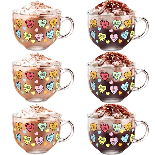 Sliner 6 Pcs Valentines Day Candy Heart Glass...