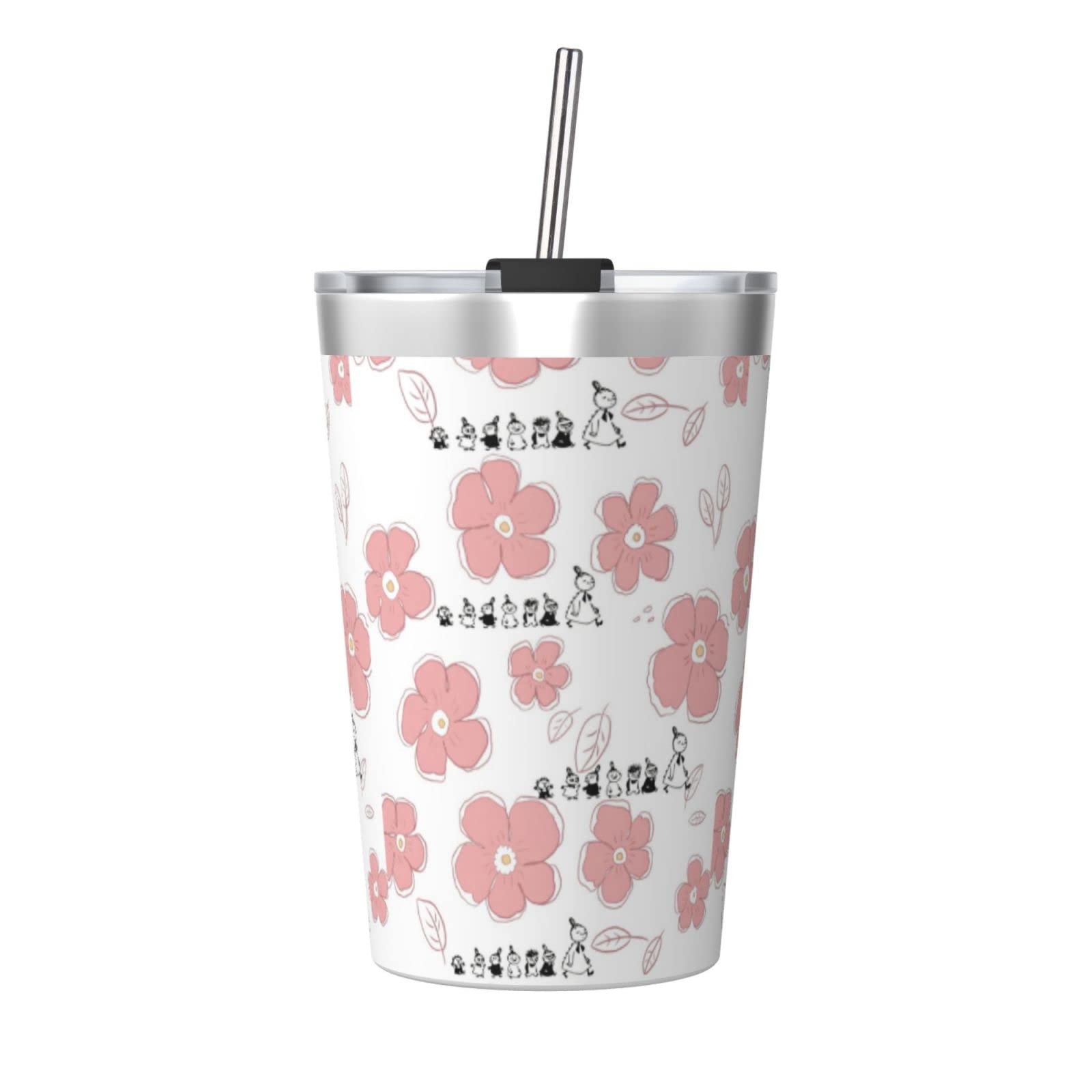 Amazon | タンブラー 蓋付き リトルミィ 花柄 ストロー こぼれない
